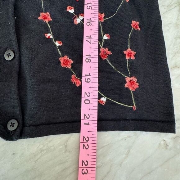 Silk Club Collection vintage 2 piece set cardigan embroidered silk blend size PL - Picture 6 of 6